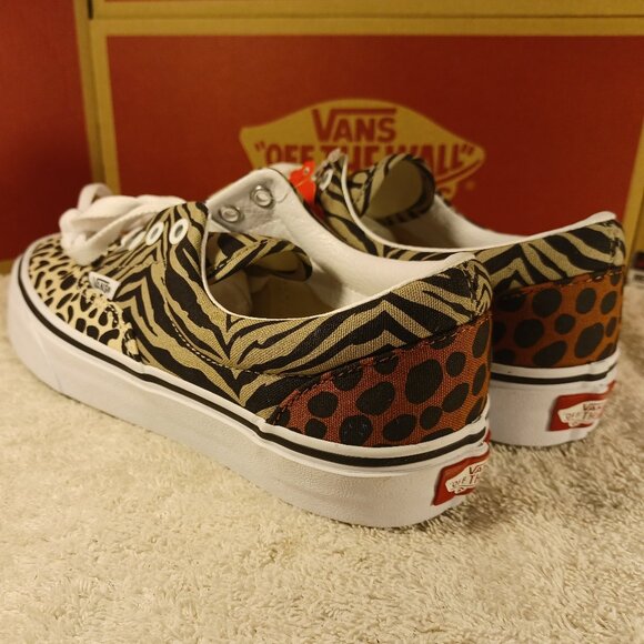 Vans Men's 3.5/Women's 5 Era Safari Leopard/Zebra Multicolor  VN0A54F19M7 - Picture 2 of 11